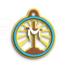 resurrection of jesus circle ornament tag