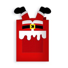 santa claus chimney card