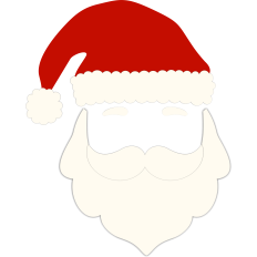 santa claus hat and beard