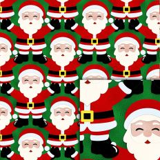 santas foil style pattern