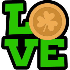 shamrock gold coin love