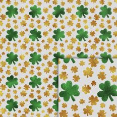 shamrocks gold foil style pattern