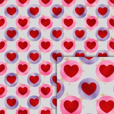 shine hearts foil style pattern