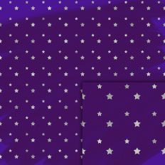 silver stars purple pattern