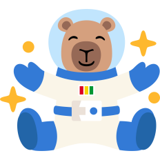 sitting space astronaut capybara