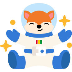 sitting space astronaut fox