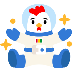 sitting space astronaut rooster
