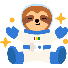 sitting space astronaut sloth