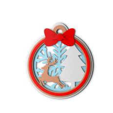 snowflake circle ornament tag