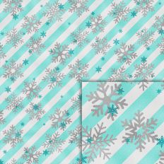 snowflakes foil style and stripes pattern