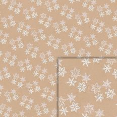 snowflakes kraft pattern