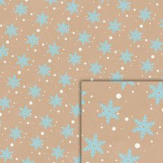 snowflakes kraft pattern