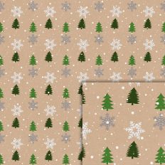 snow in the trees kraft pattern