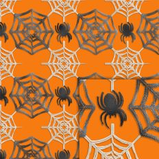 spider web orange foil style pattern