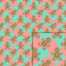 squares gingerbread pink pattern