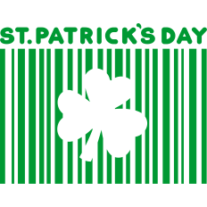 st patricks day barcode
