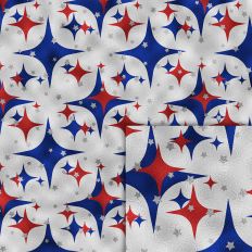 stars red blue usa foil style pattern