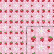 strawberry flowers pattern