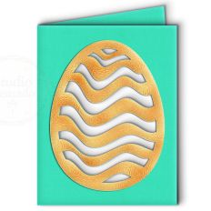 striped easter egg card
