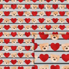 teddy heart pattern