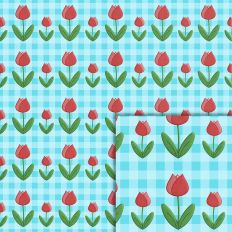 tulip red pattern