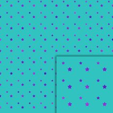 turquoise purple stars foil style pattern