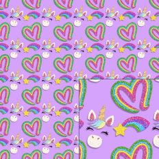 unicorn glitter pattern