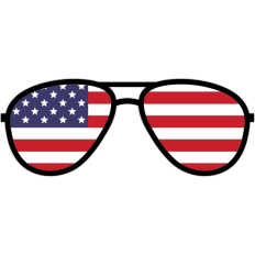 united states glasses flag