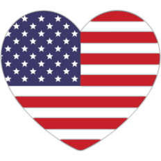 united states heart flag
