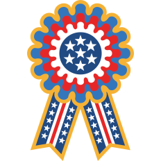 usa patriotic award ribbon