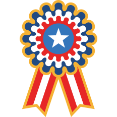 usa patriotic award ribbon