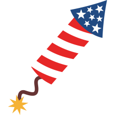 usa flag firework