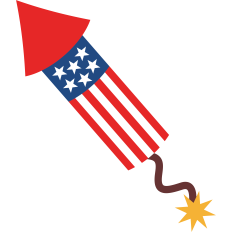 usa flag firework