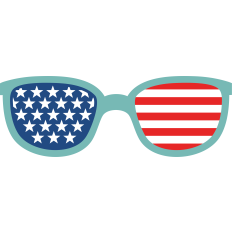 usa flag glasses