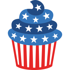 usa stars cupcake