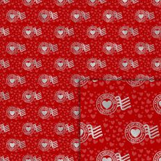 valentines day hearts foil style pattern