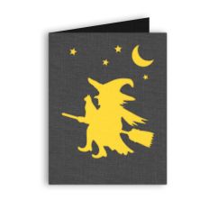 witch at night card