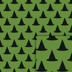 witch hat green pattern
