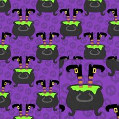 witch in the cauldron pattern