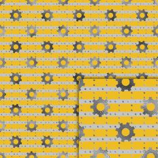yellow stripes gear pattern