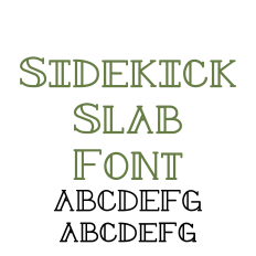 Sidekick Slab Font, Handwritten Serif Font
