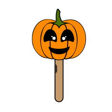PUMPKIN LOLLY SVG | HALLOWEEN SVG
