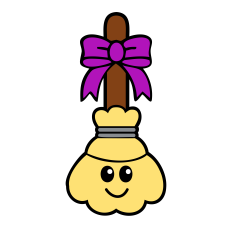 BROOM WITH BOW SVG | HALLOWEEN SVG