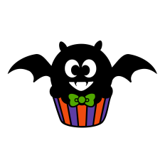HALLOWEEN CUPCAKE SVG | BOY BAT SVG