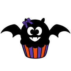 HALLOWEEN CUPCAKE SVG | GIRL BAT SVG