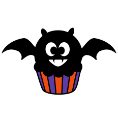 HALLOWEEN CUPCAKE SVG |  BAT SVG