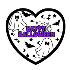 GHOST SVG | HEART HALLOWEEN SVG