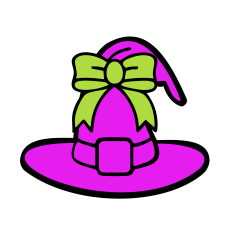 WITCH HAT WITH BOW | HALLOWEEN SVG