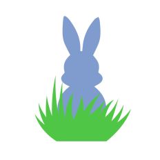 EASTER BUNNY | BUNNY IN GRASS SVG