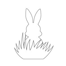 EASTER BUNNY | BUNNY IN GRASS SVG